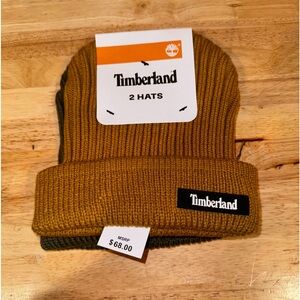 (2) NEW Timberland Beanie Tan/Army Green Knit Hat Caps NWT $68
